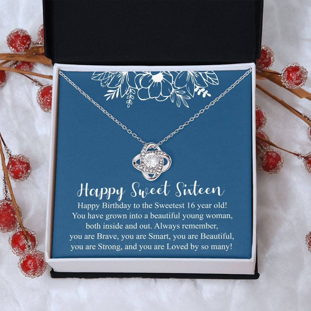 Sweet Sixteen Necklace for Girl, Gift for Sweet 16 Birthday