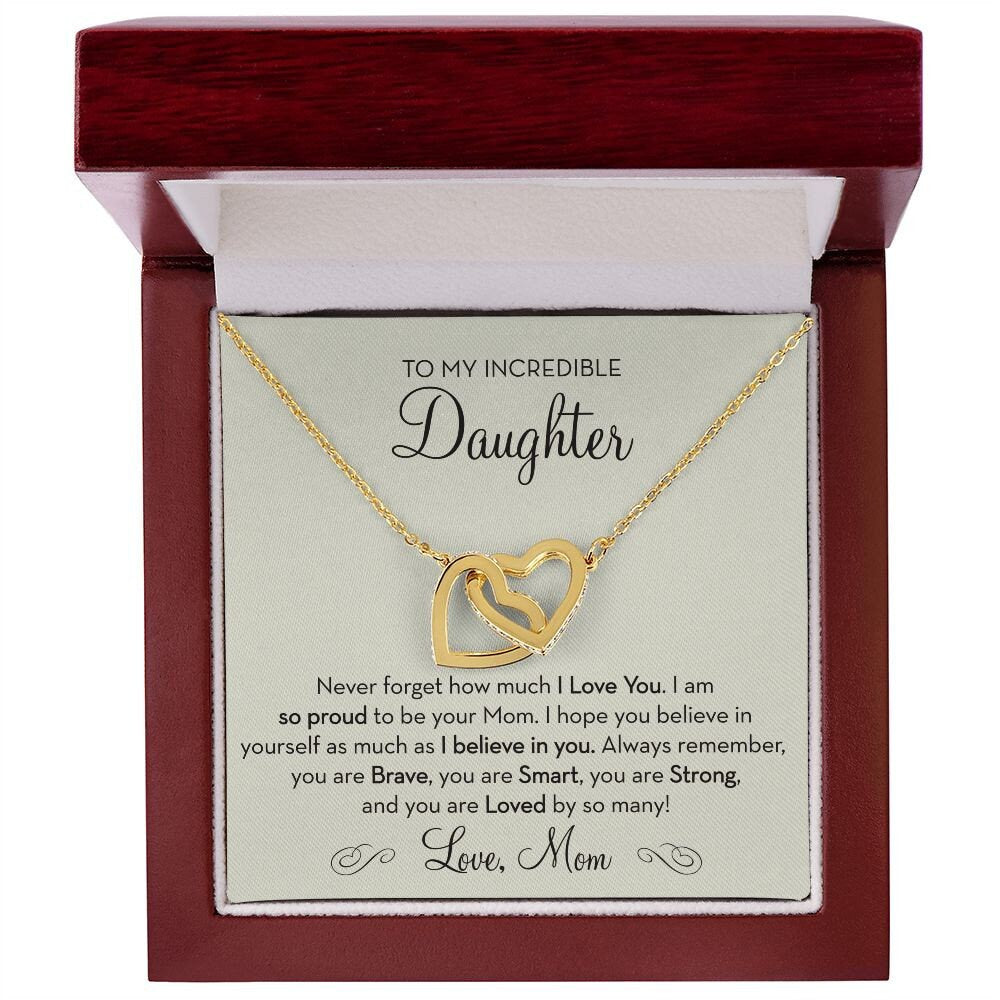 Daughter Necklace from Mom, Proud To Be Your Mom, Christmas Gift for Daughter from Mom