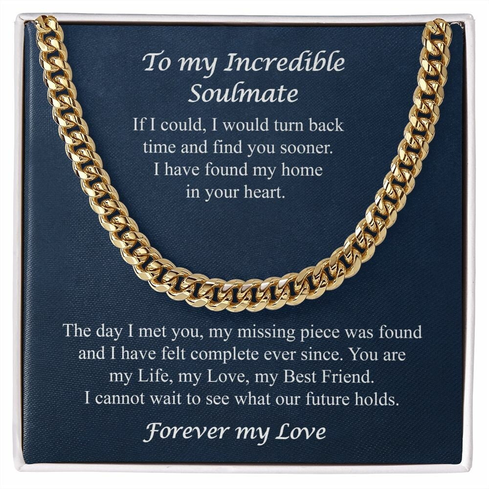 Soulmate Link Chain Necklace, Find You Sooner