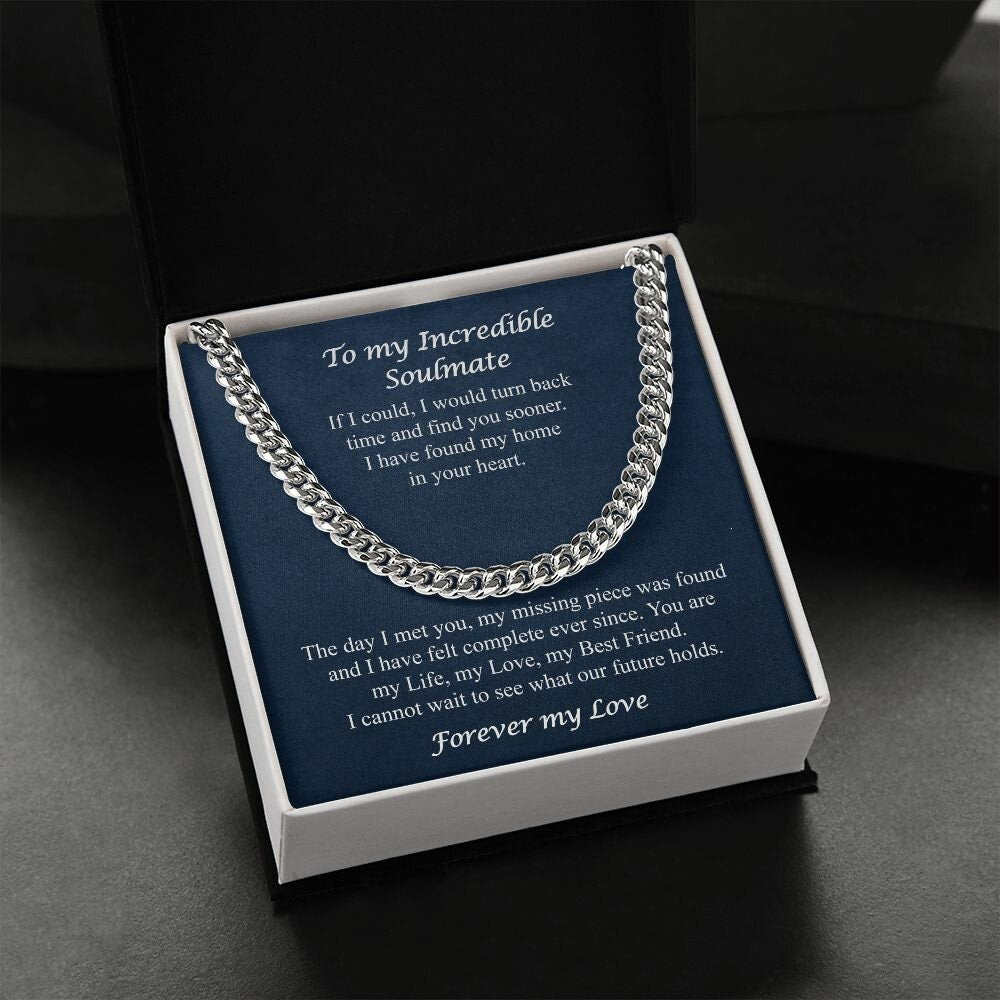 Soulmate Link Chain Necklace, Find You Sooner