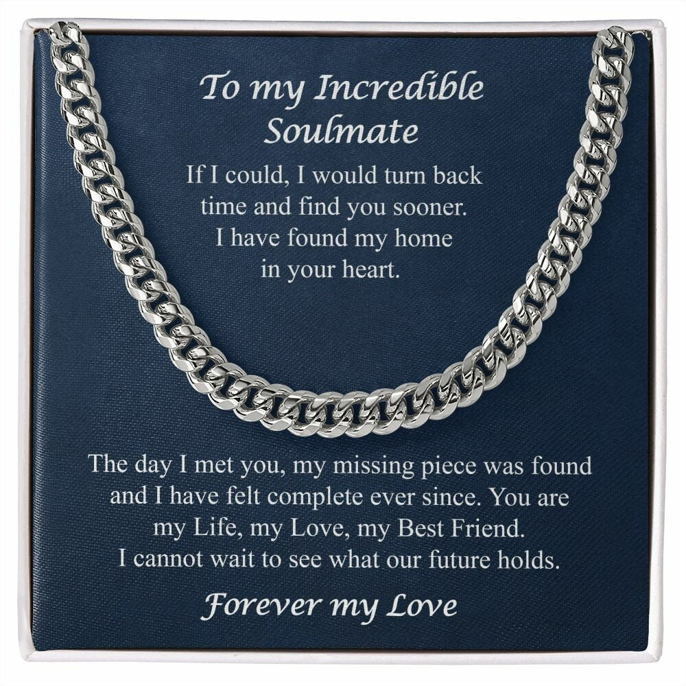 Soulmate Link Chain Necklace, Find You Sooner