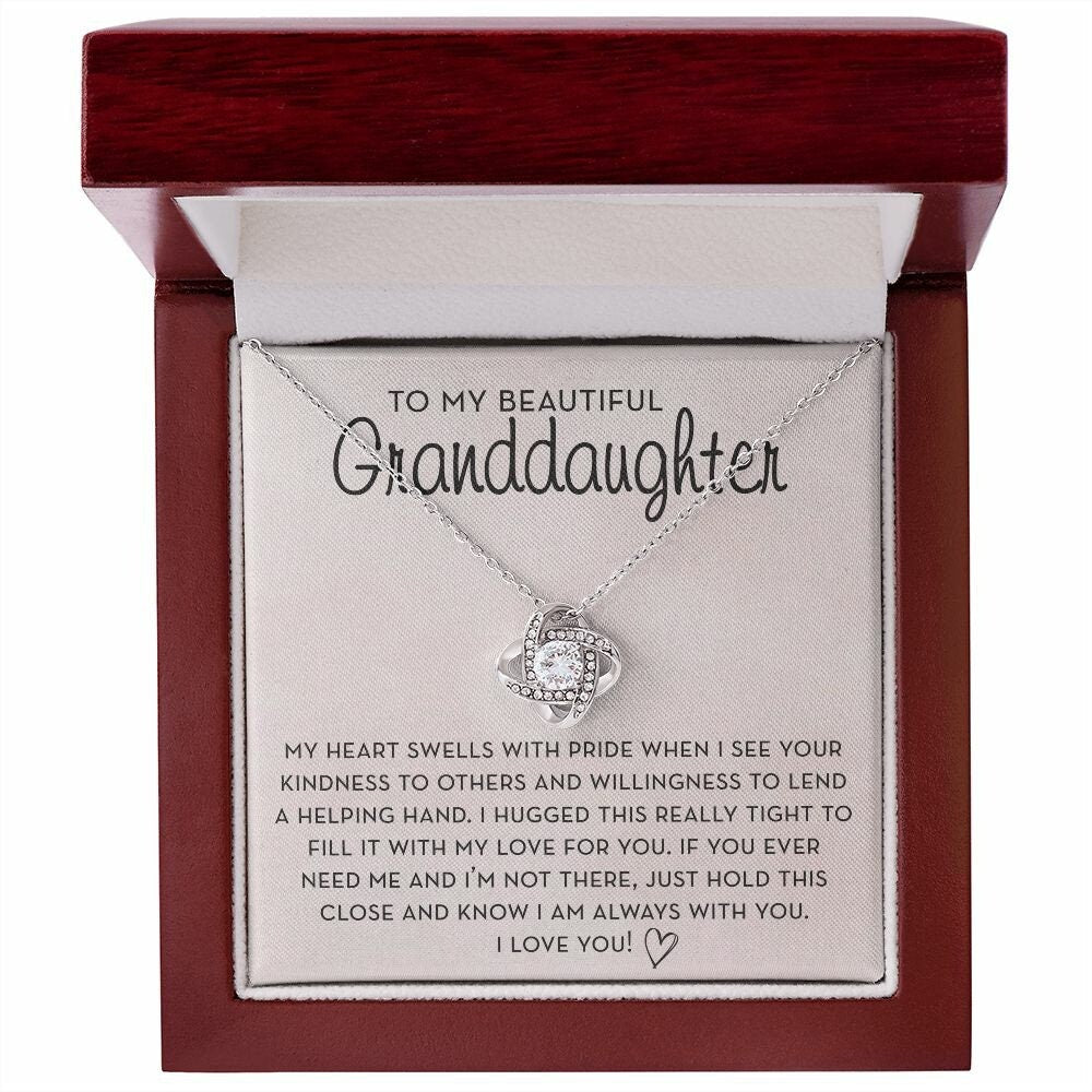 Granddaughter Gift, To my Granddaughter Gift, Knot Necklace, I Am Always With You