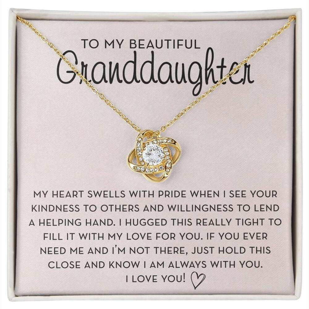 Granddaughter Gift, To my Granddaughter Gift, Knot Necklace, I Am Always With You