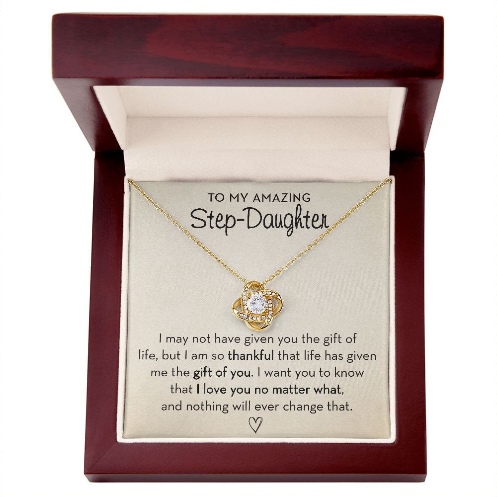 Step-Daughter Knot Necklace, The Gift of You, Gift for Step-Daughter
