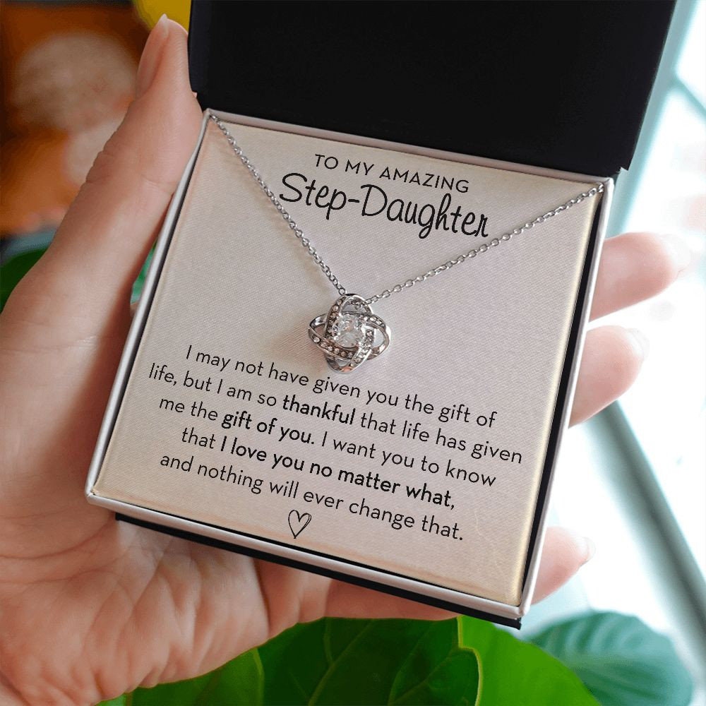 Step-Daughter Knot Necklace, The Gift of You, Gift for Step-Daughter