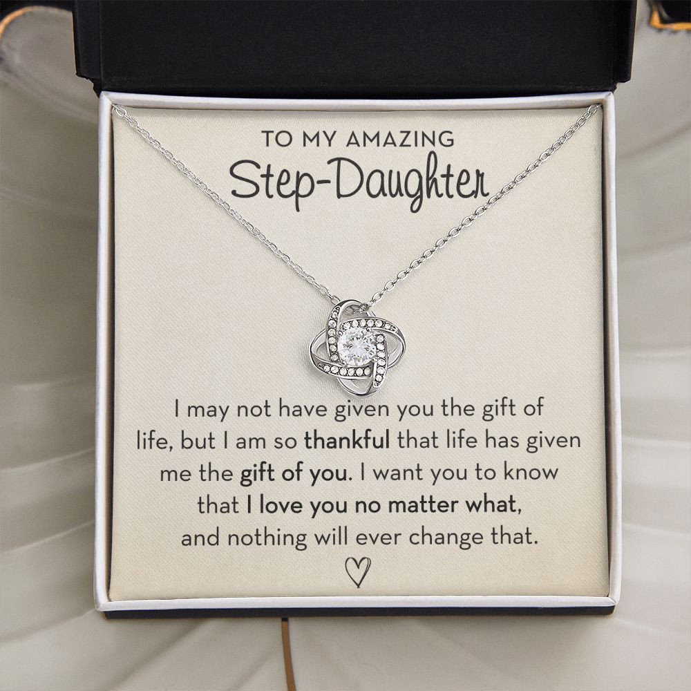 Step-Daughter Knot Necklace, The Gift of You, Gift for Step-Daughter
