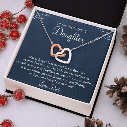Daughter Necklace from Dad, Gift for Daughter from Dad, Proud To Be Your Dad