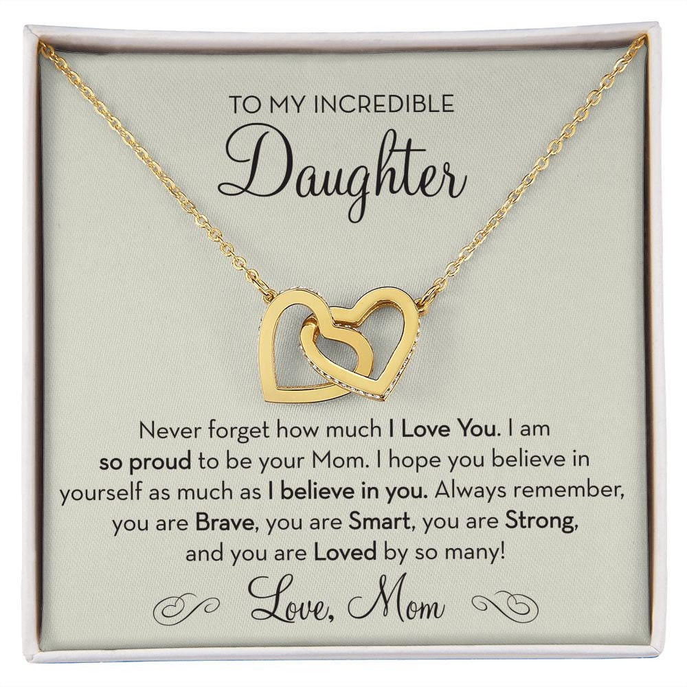 Daughter Necklace from Mom, Proud To Be Your Mom, Christmas Gift for Daughter from Mom