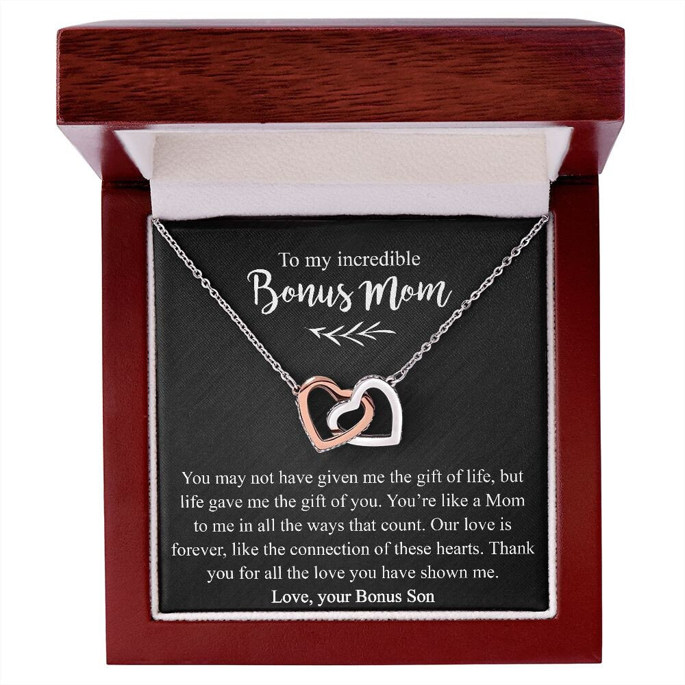 Bonus Mom Necklace Gift from Bonus Son