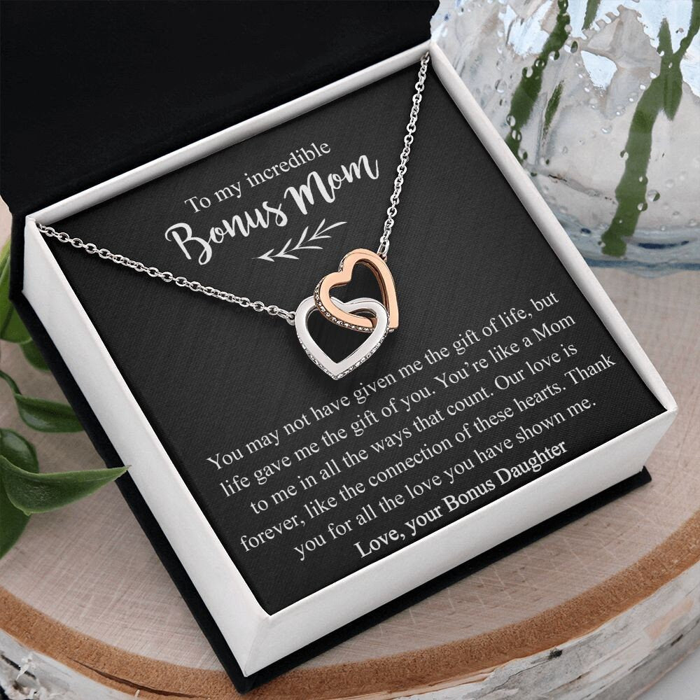 Bonus Mom Gift from Bonus Daughter, Bonus Mom Necklace