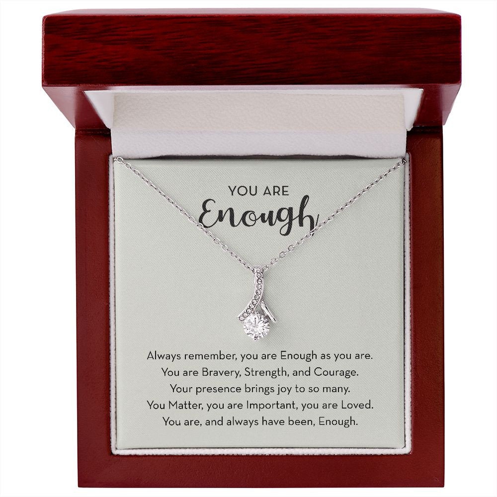 You are Enough Necklace, Encouragement Gift for Her