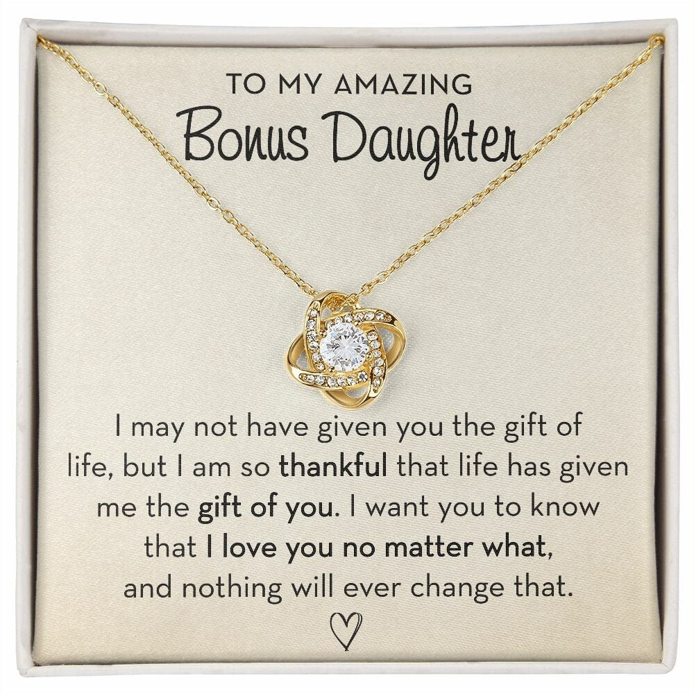 Bonus Daughter Necklace, Birthday Gift for Bonus Daughter