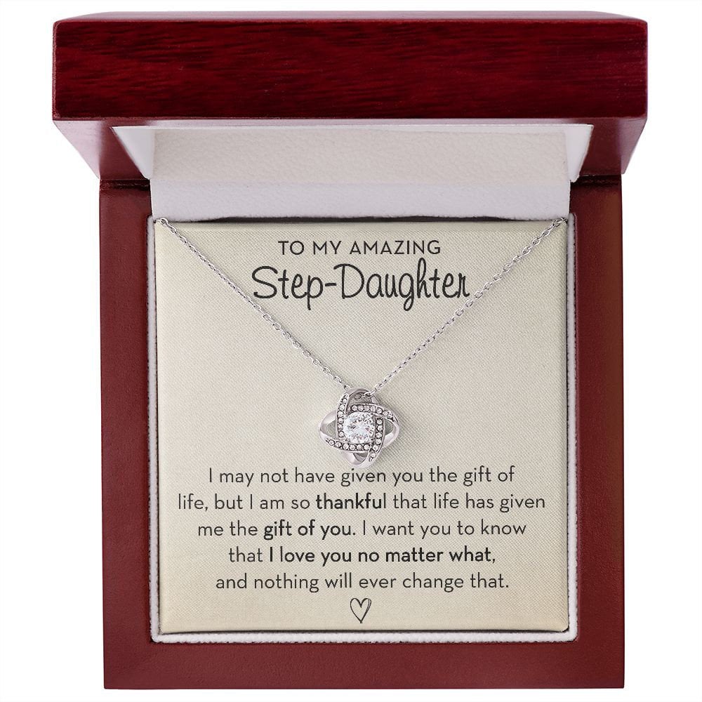 Step-Daughter Knot Necklace, The Gift of You, Gift for Step-Daughter