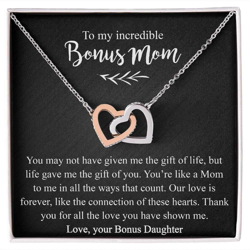 Bonus Mom Gift from Bonus Daughter, Bonus Mom Necklace