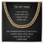 To My Man Chain Link Necklace, Romantic Gift for Him