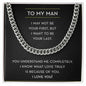 To My Man Chain Link Necklace, Romantic Gift for Him