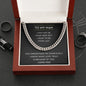 To My Man Chain Link Necklace, Romantic Gift for Him