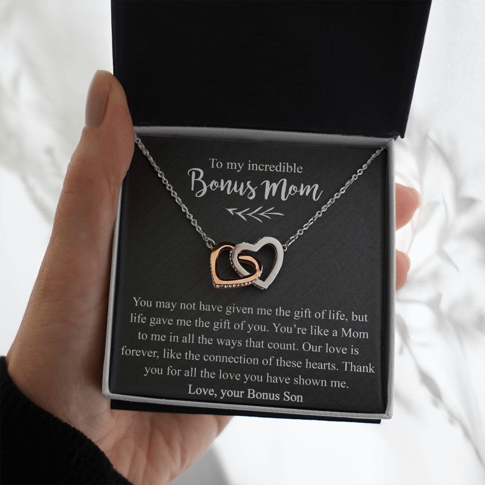 Bonus Mom Necklace Gift from Bonus Son