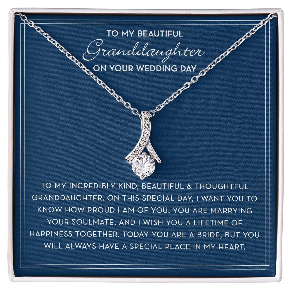 Granddaughter Wedding Gift from Grandma, Bride Granddaughter Necklace