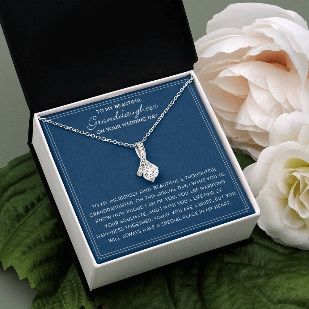 Granddaughter Wedding Gift from Grandma, Bride Granddaughter Necklace