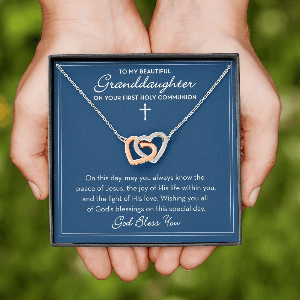 Gift for First Holy Communion for Granddaughter, Granddaughter First Communion Jewelry