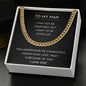 To My Man Chain Link Necklace, Romantic Gift for Him