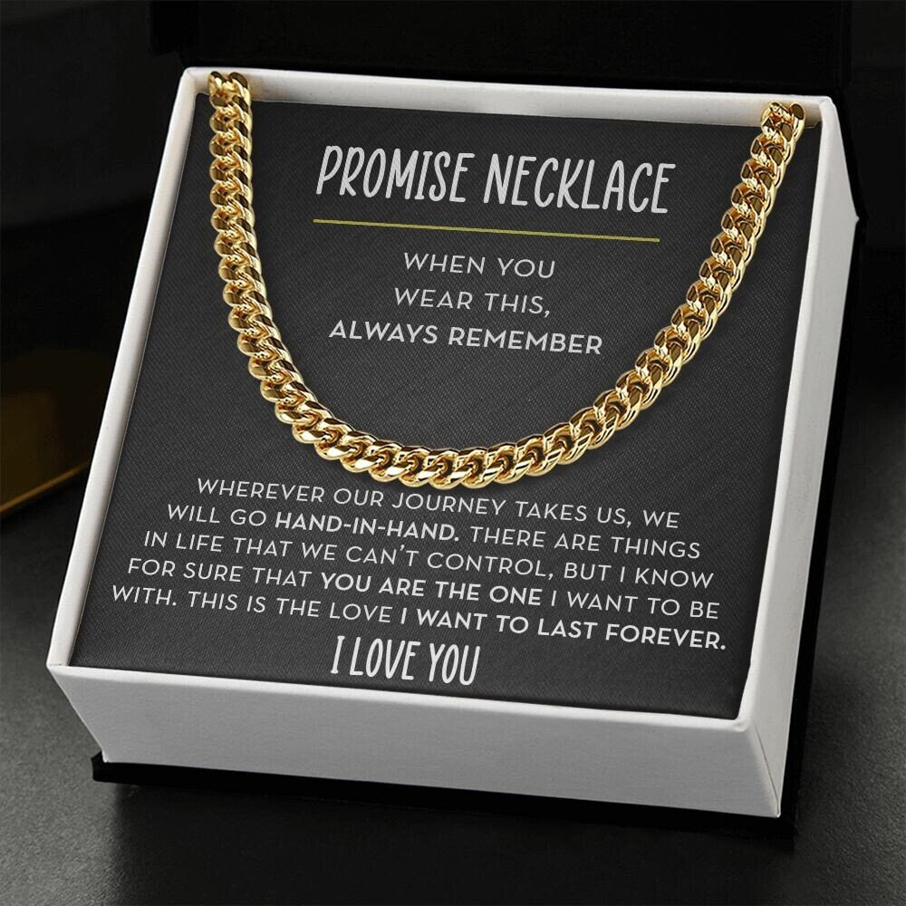 Promise Necklace for Him, Promise Gift for Boyfriend, Always Remember