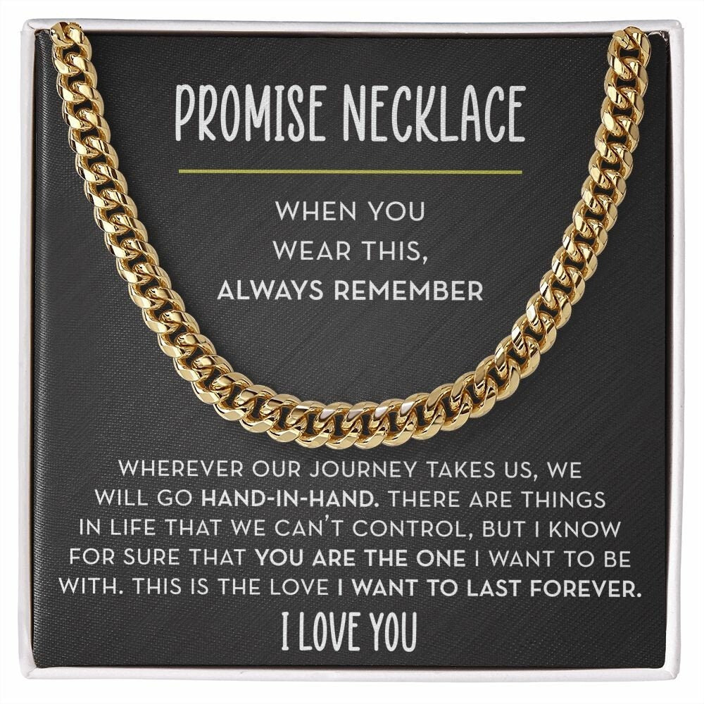 Promise Necklace for Him, Promise Gift for Boyfriend, Always Remember