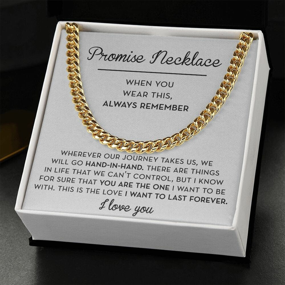 Promise Gift for Him, Promise Necklace for Boyfriend, Anniversary Gift