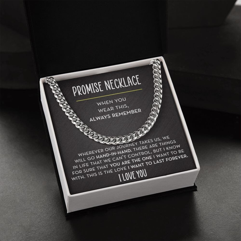 Promise Necklace for Him, Promise Gift for Boyfriend, Always Remember