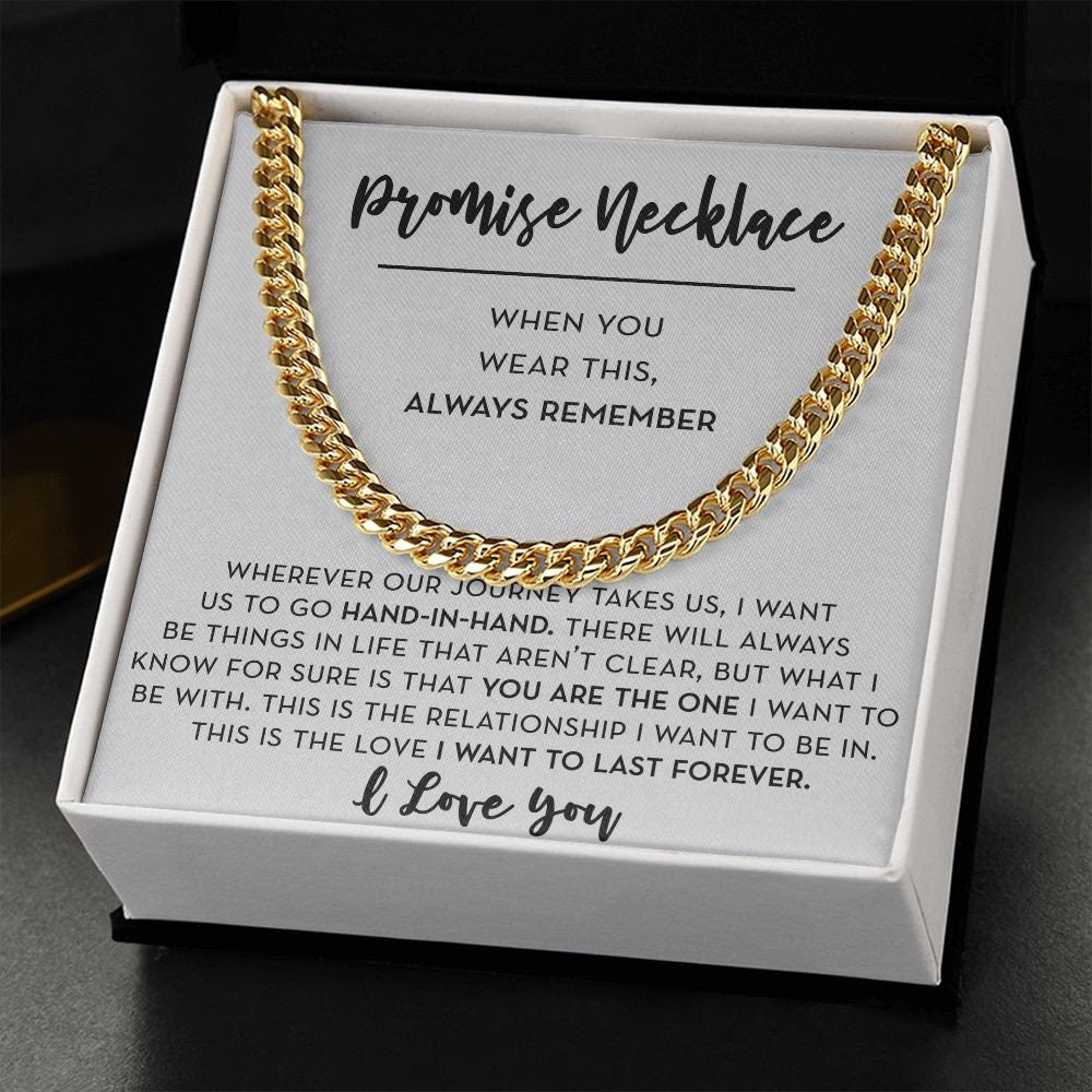 Promise Necklace for Boyfriend, Promise Gift for Him, I Love You Gift for Him