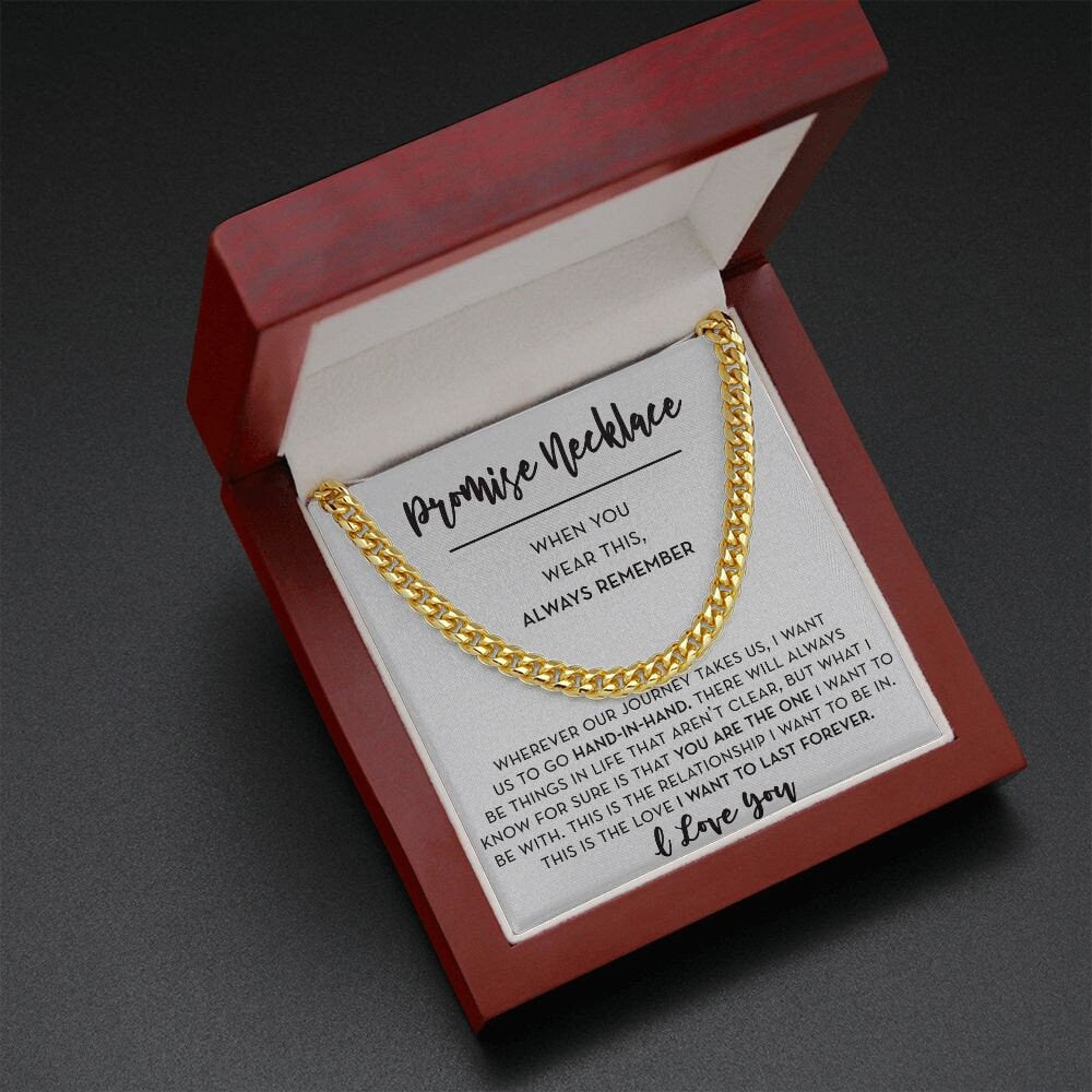 Promise Necklace for Boyfriend, Promise Gift for Him, I Love You Gift for Him