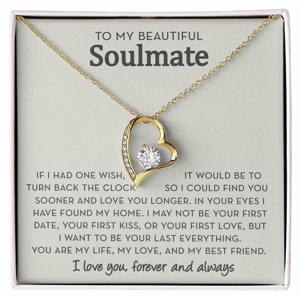 Gift for Soulmate Necklace, If I Had One Wish