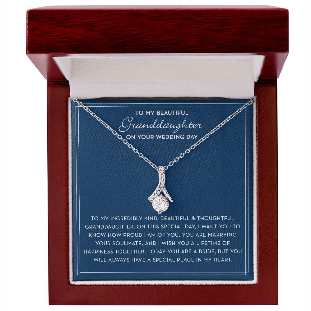 Granddaughter Wedding Gift from Grandma, Bride Granddaughter Necklace