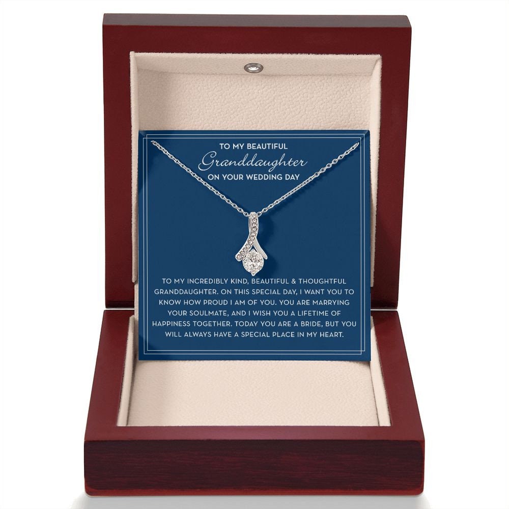 Granddaughter Wedding Gift from Grandma, Bride Granddaughter Necklace