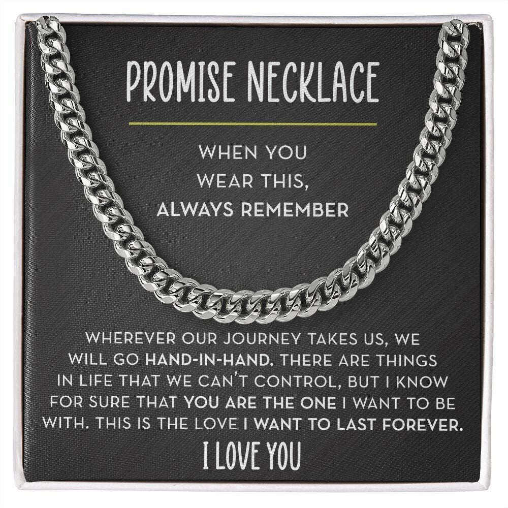 Promise Necklace for Him, Promise Gift for Boyfriend, Always Remember