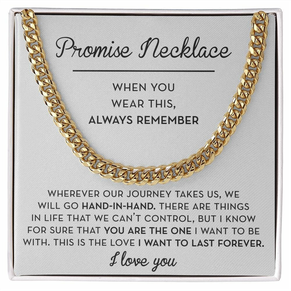 Promise Gift for Him, Promise Necklace for Boyfriend, Anniversary Gift