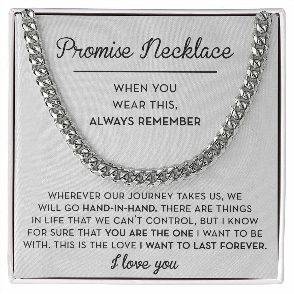 Promise Gift for Him, Promise Necklace for Boyfriend, Anniversary Gift