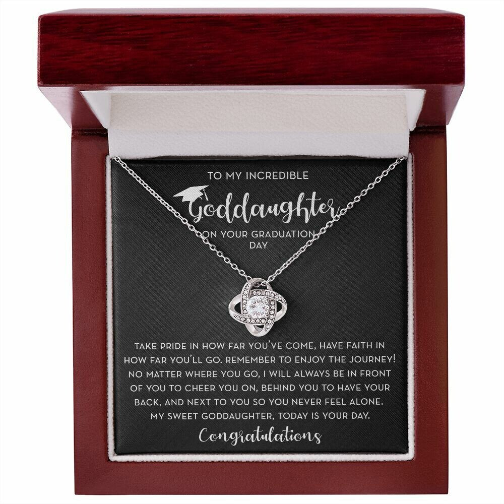 Goddaughter Graduation Necklace, Congratulations Gift for Goddaughter