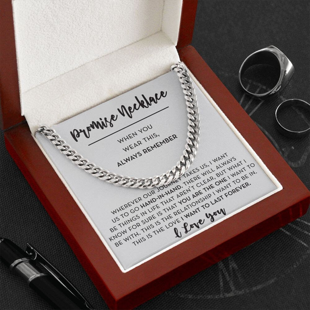 Promise Necklace for Boyfriend, Promise Gift for Him, I Love You Gift for Him