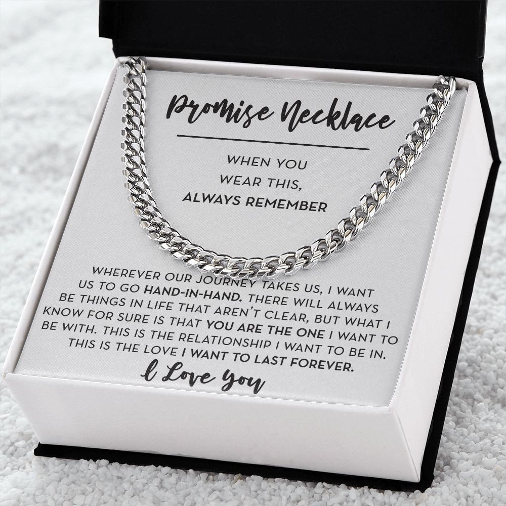 Promise Necklace for Boyfriend, Promise Gift for Him, I Love You Gift for Him