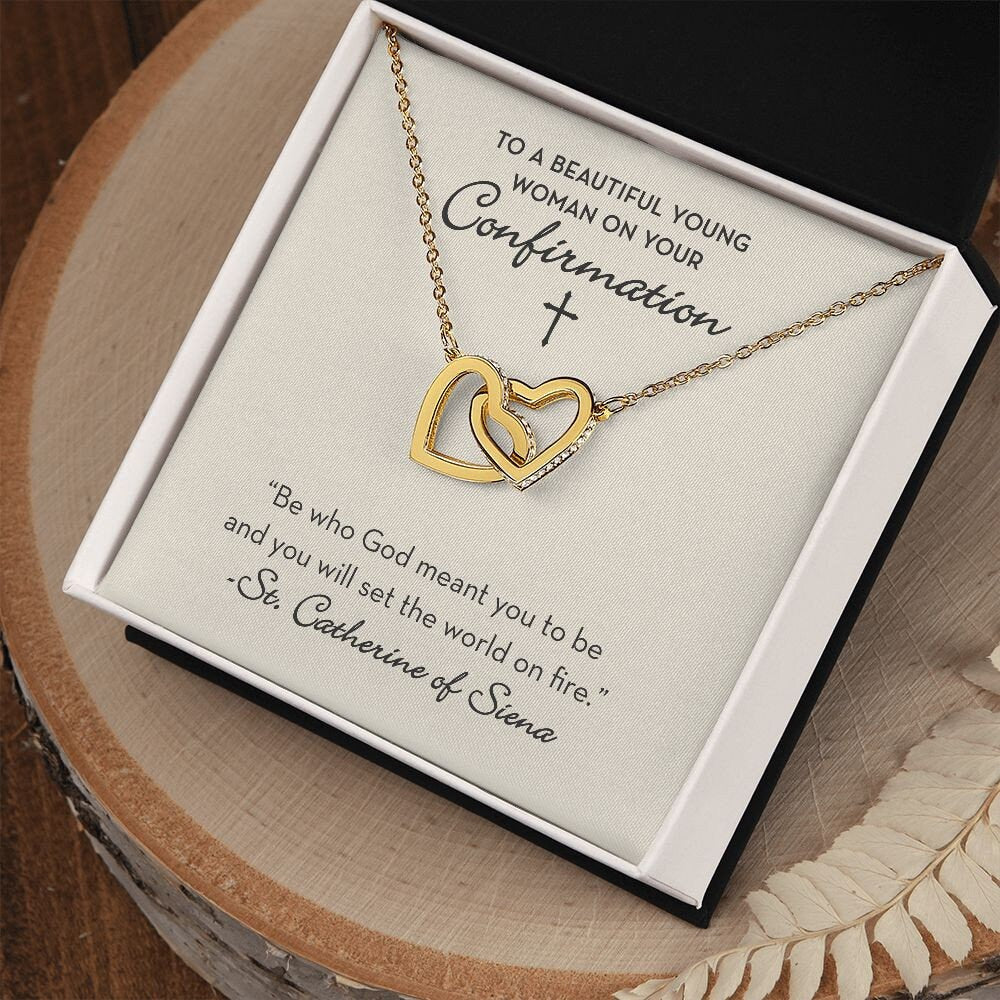 Confirmation Gift for Girl, St. Catherine of Siena Confirmation Necklace