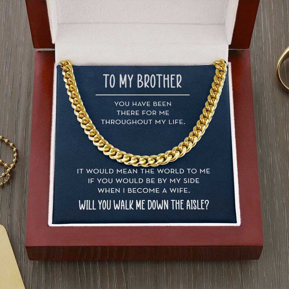Walk Me Down the Aisle Brother, Give Me Away Proposal to Brother, Brother of the Bride Gift