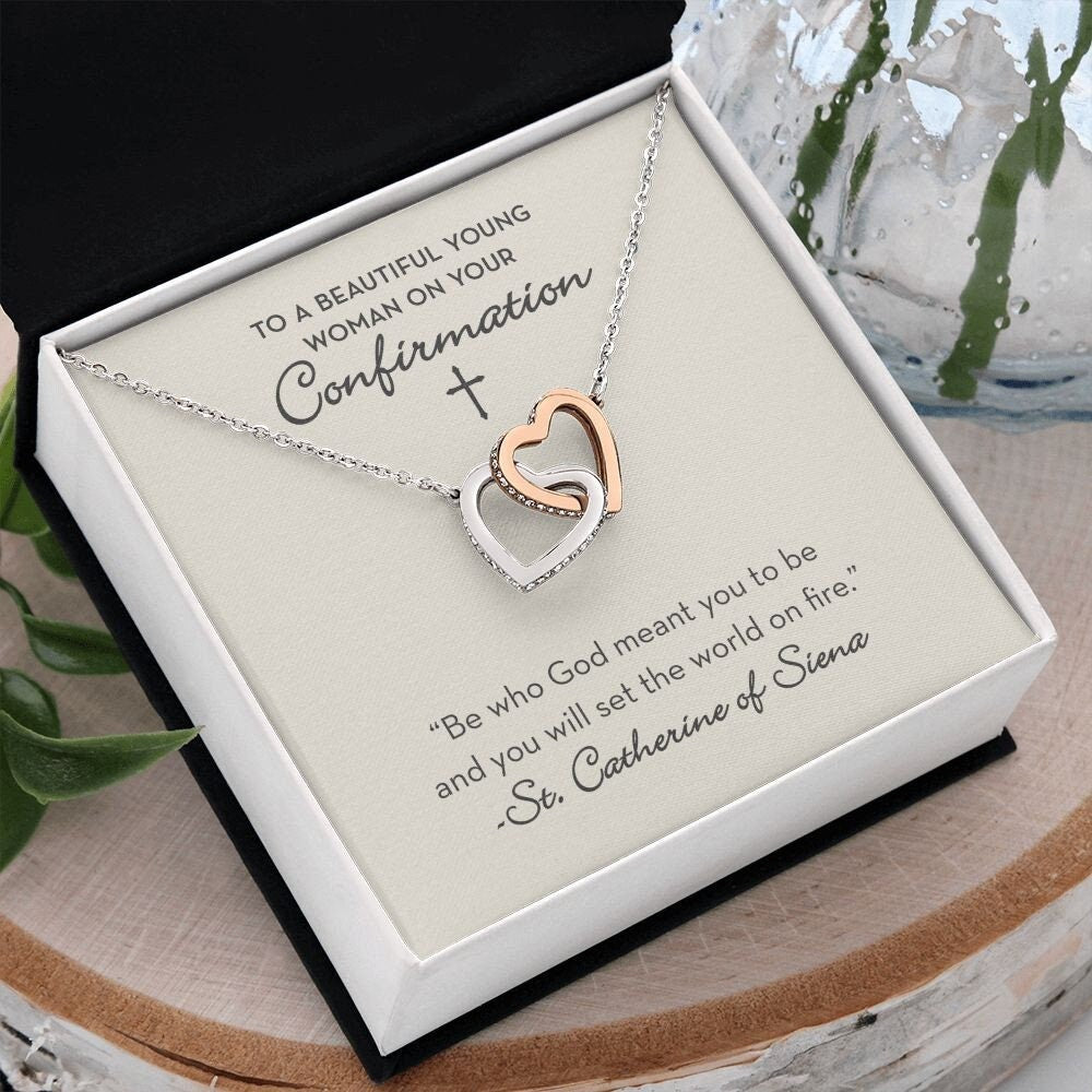 Confirmation Gift for Girl, St. Catherine of Siena Confirmation Necklace