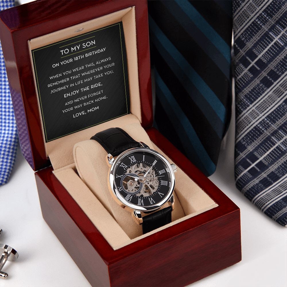 18th Birthday Gift for Son from Mom, Modern Watch