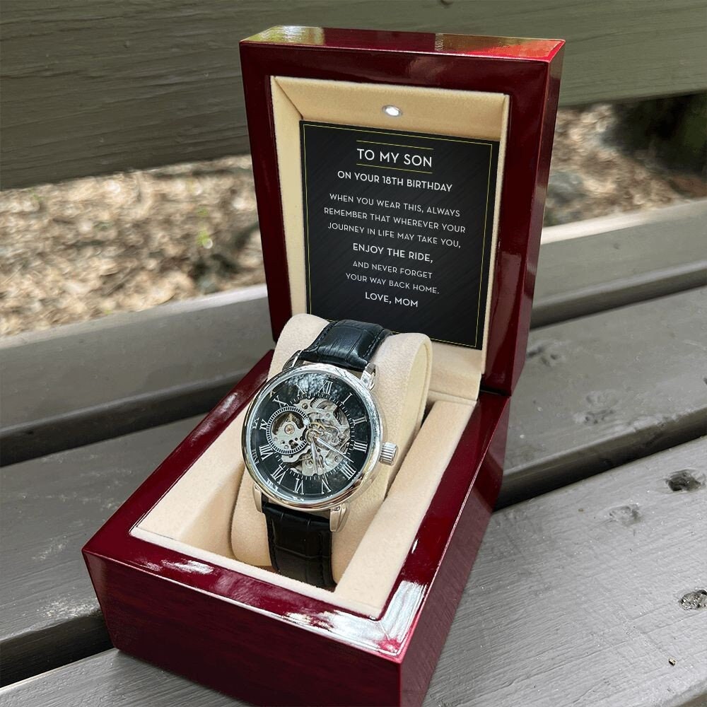 18th Birthday Gift for Son from Mom, Modern Watch