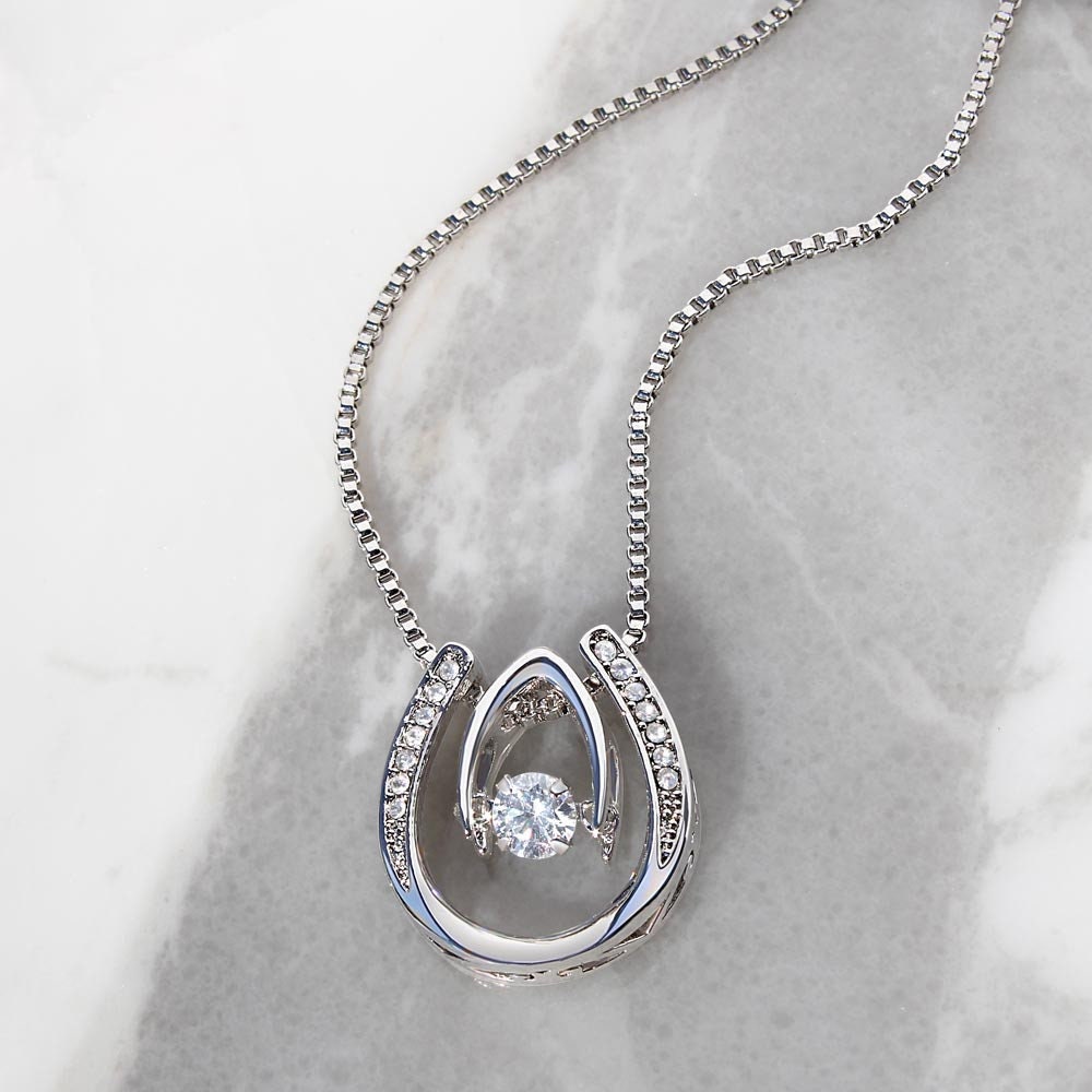 Granddaughter Gift for Graduation, Granddaughter Graduation Horseshoe Necklace