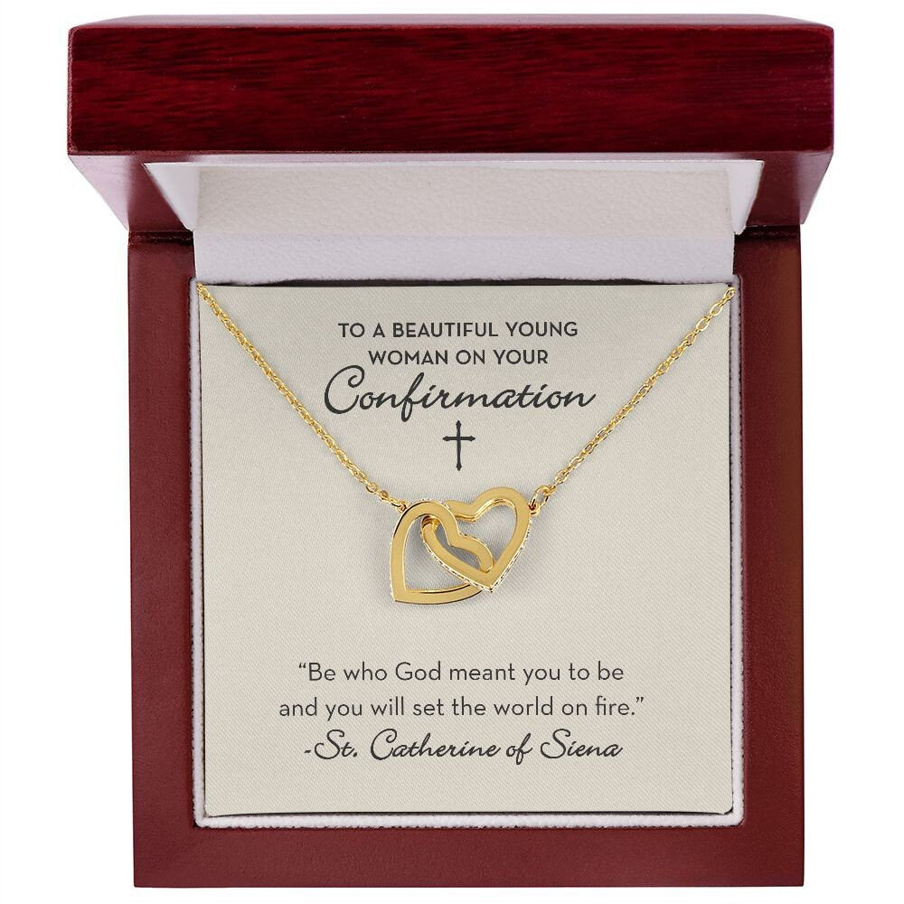 Confirmation Gift for Girl, St. Catherine of Siena Confirmation Necklace