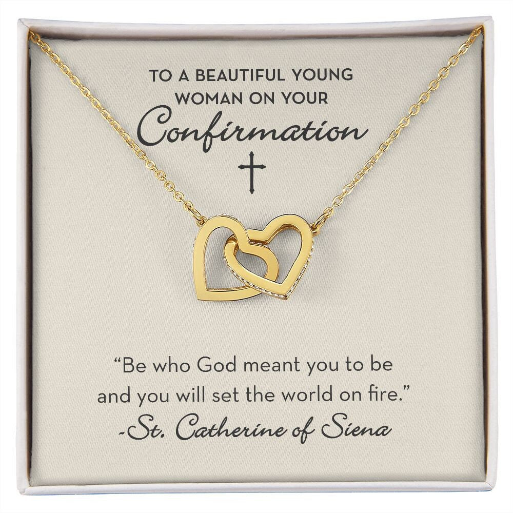 Confirmation Gift for Girl, St. Catherine of Siena Confirmation Necklace