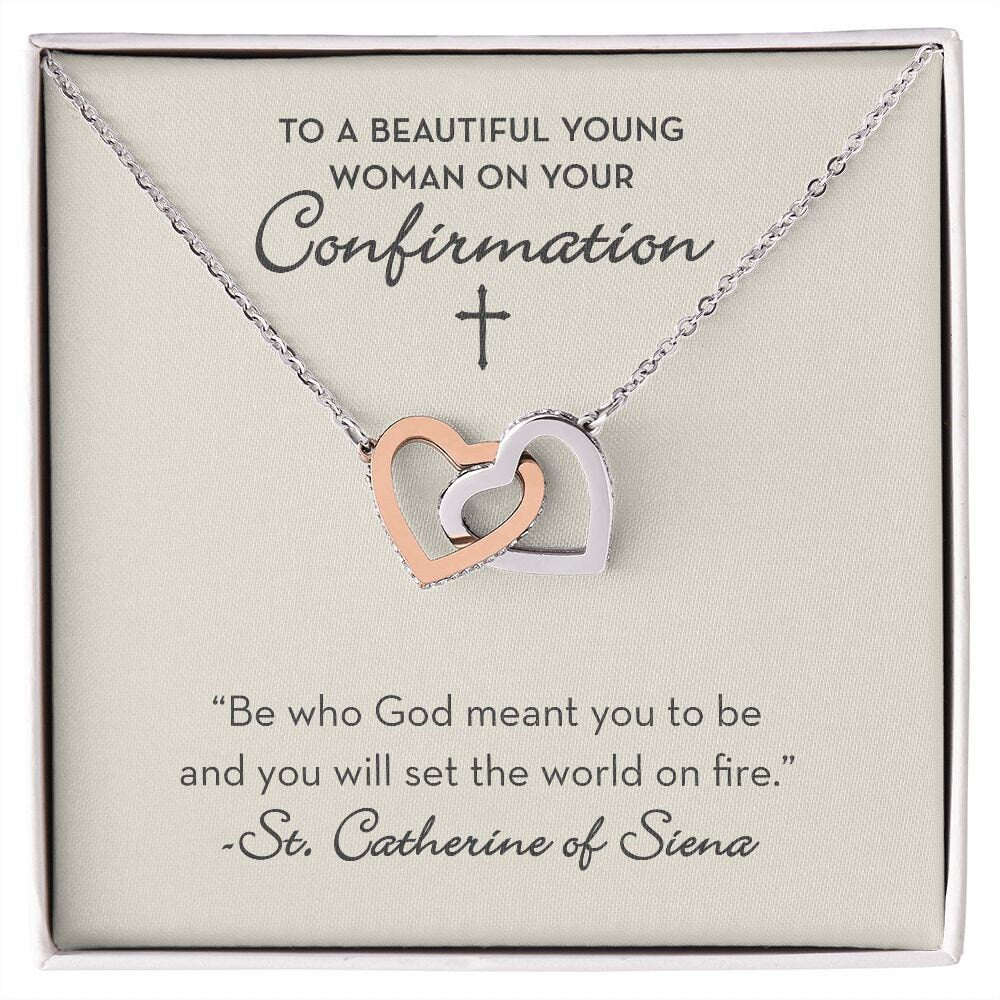 Confirmation Gift for Girl, St. Catherine of Siena Confirmation Necklace